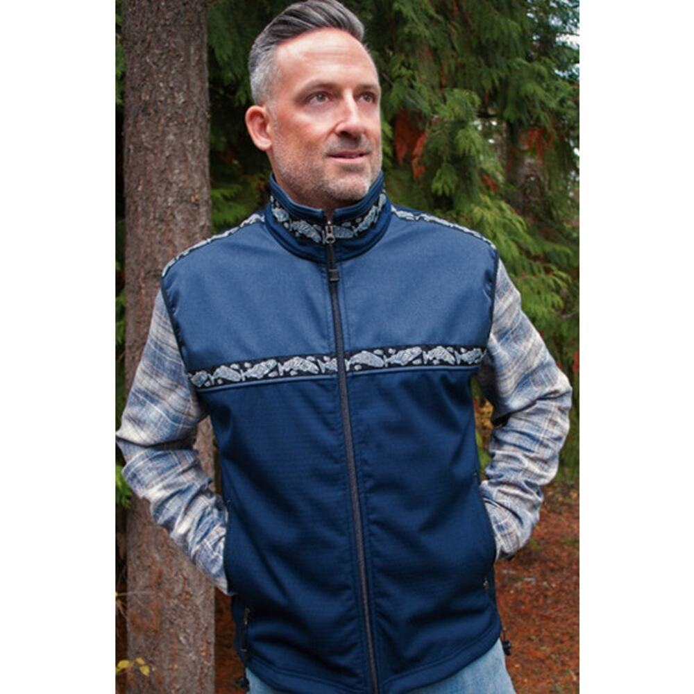 MEN'S KODIAK VEST Navy, Steel Blue, Salmon-Navy (Trim) Size XL MSRP $169